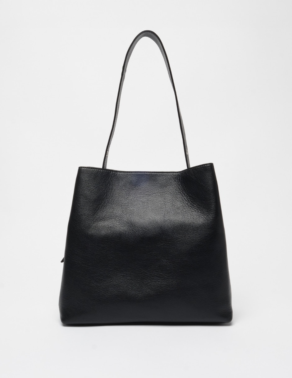 Bolsa shopper Basic Bestsellers de piel para mujer 3