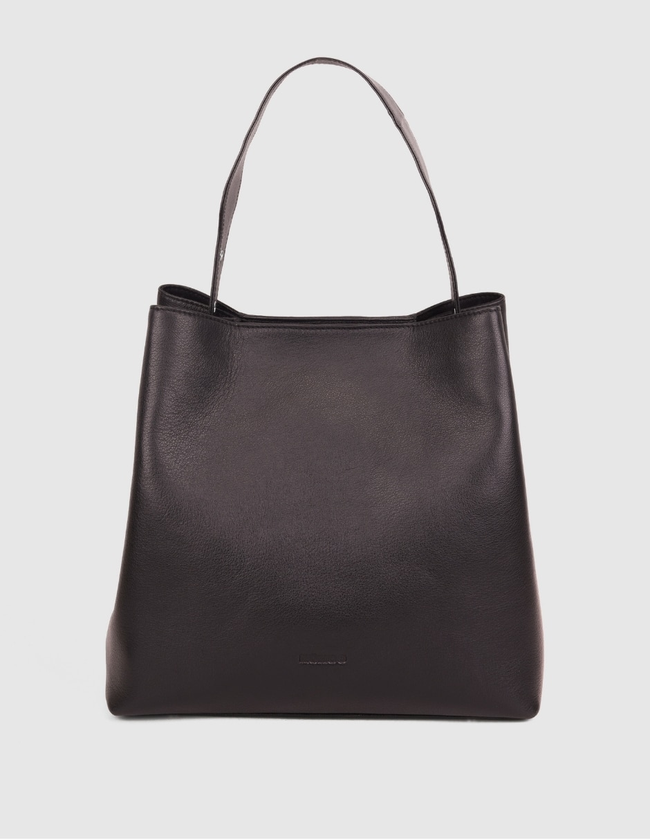 Bolsa shopper Basic Bestsellers de piel para mujer