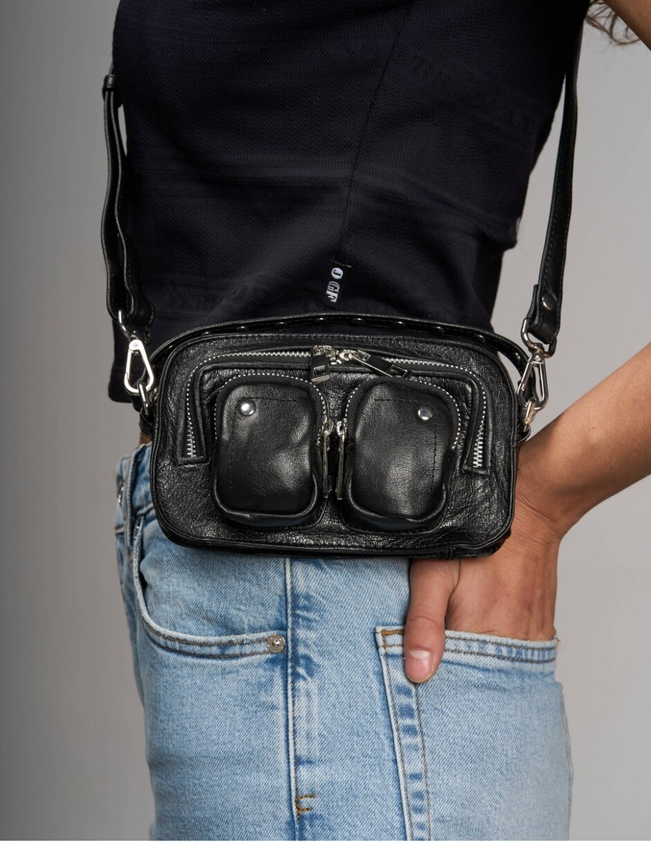 Bolsa crossbody Basic Bestsellers de piel para mujer 5