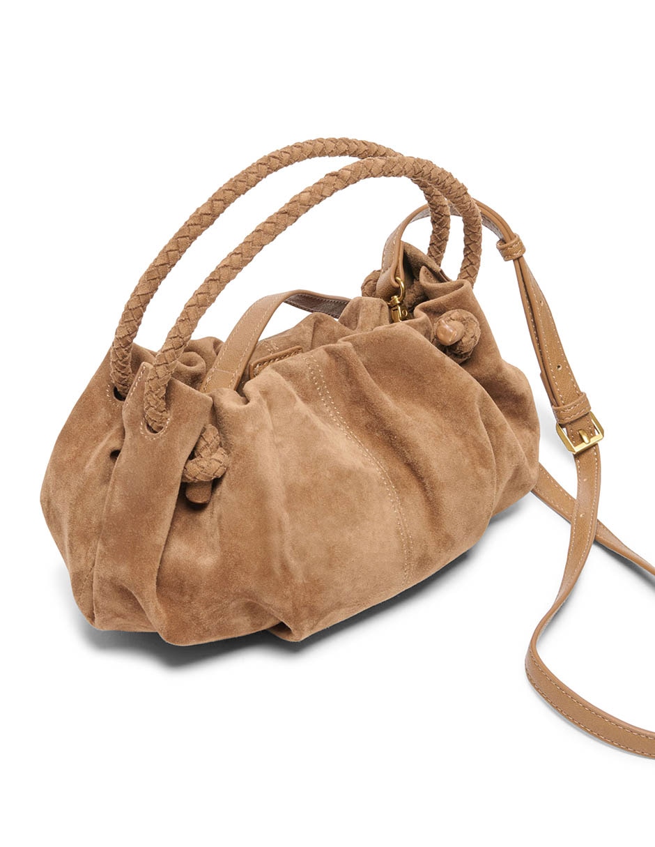 Bolsa crossbody Cocoa de gamuza para mujer 2