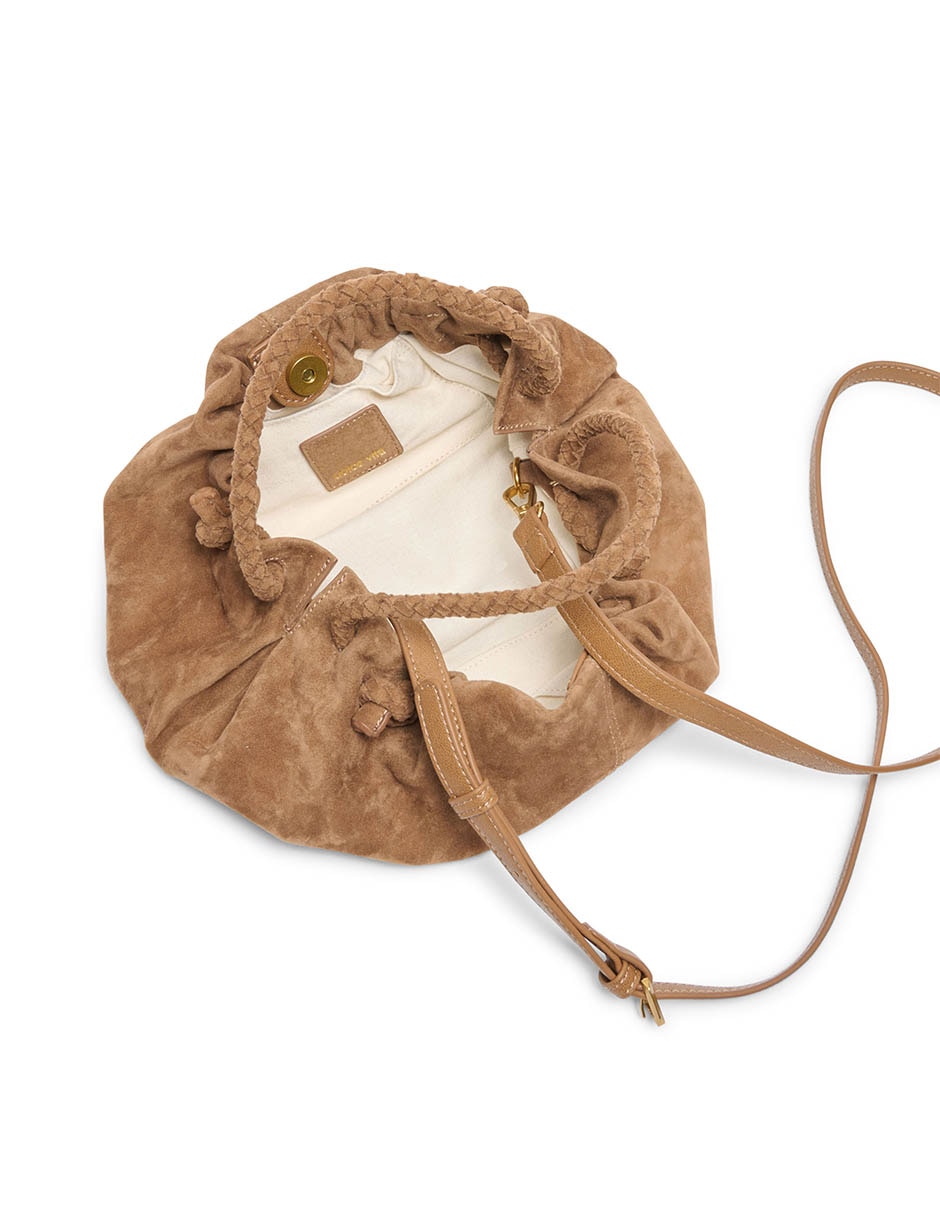 Bolsa crossbody Cocoa de gamuza para mujer 3