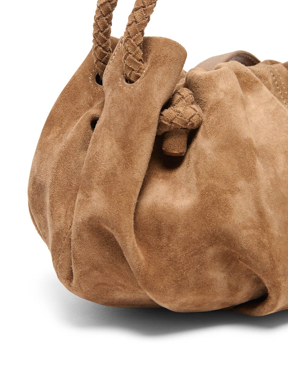 Bolsa crossbody Cocoa de gamuza para mujer 4