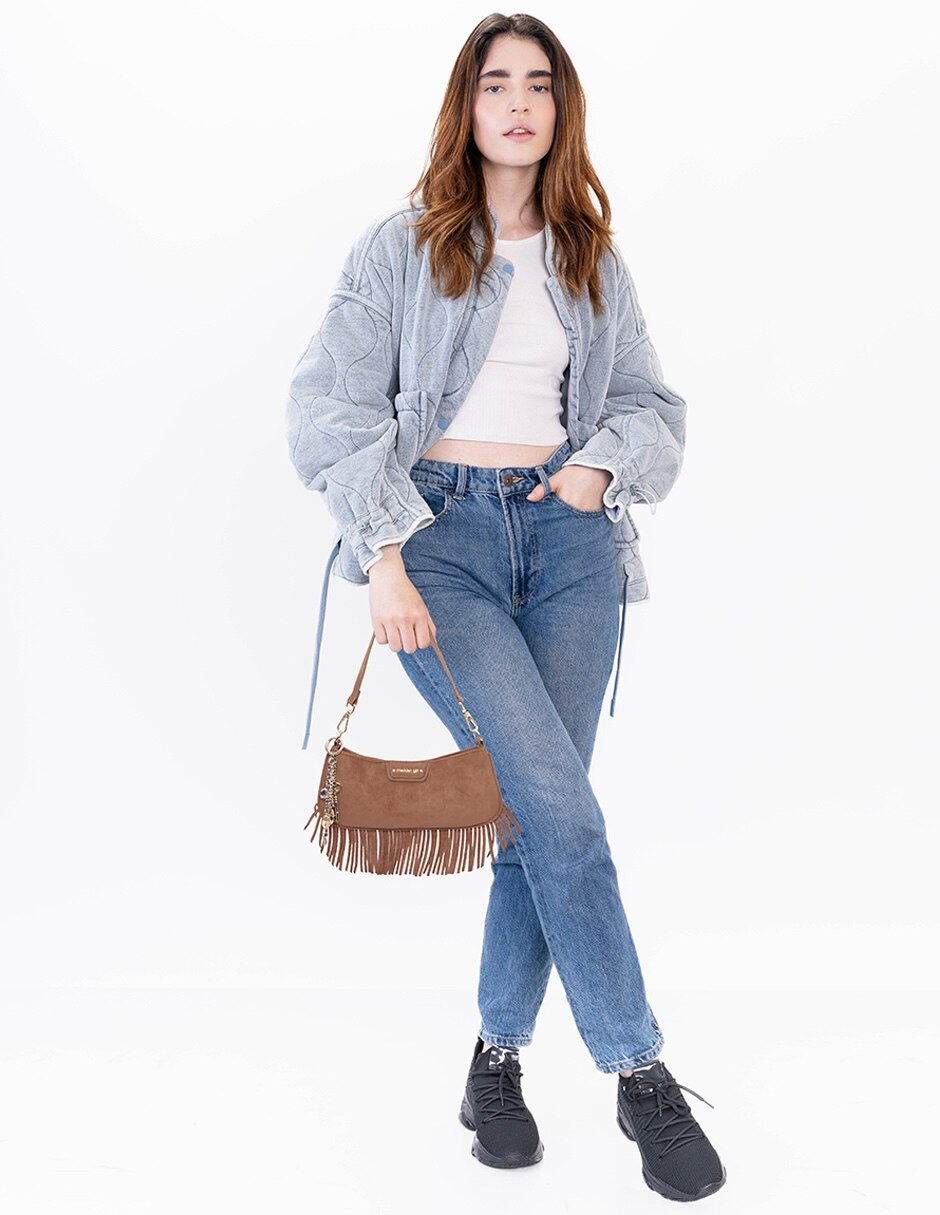 Bolsa shoulder Mg262175 de gamuza para mujer 5