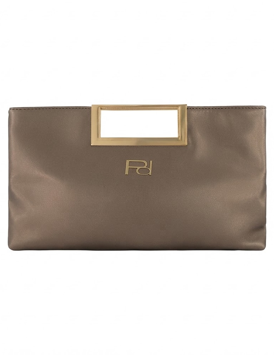 Bolsa clutch de piel para mujer