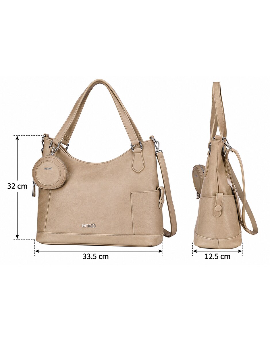 Set/Bolsa Hobo Bowling Suave No aplica de Poliuretano para (si aplica) Mujer 6