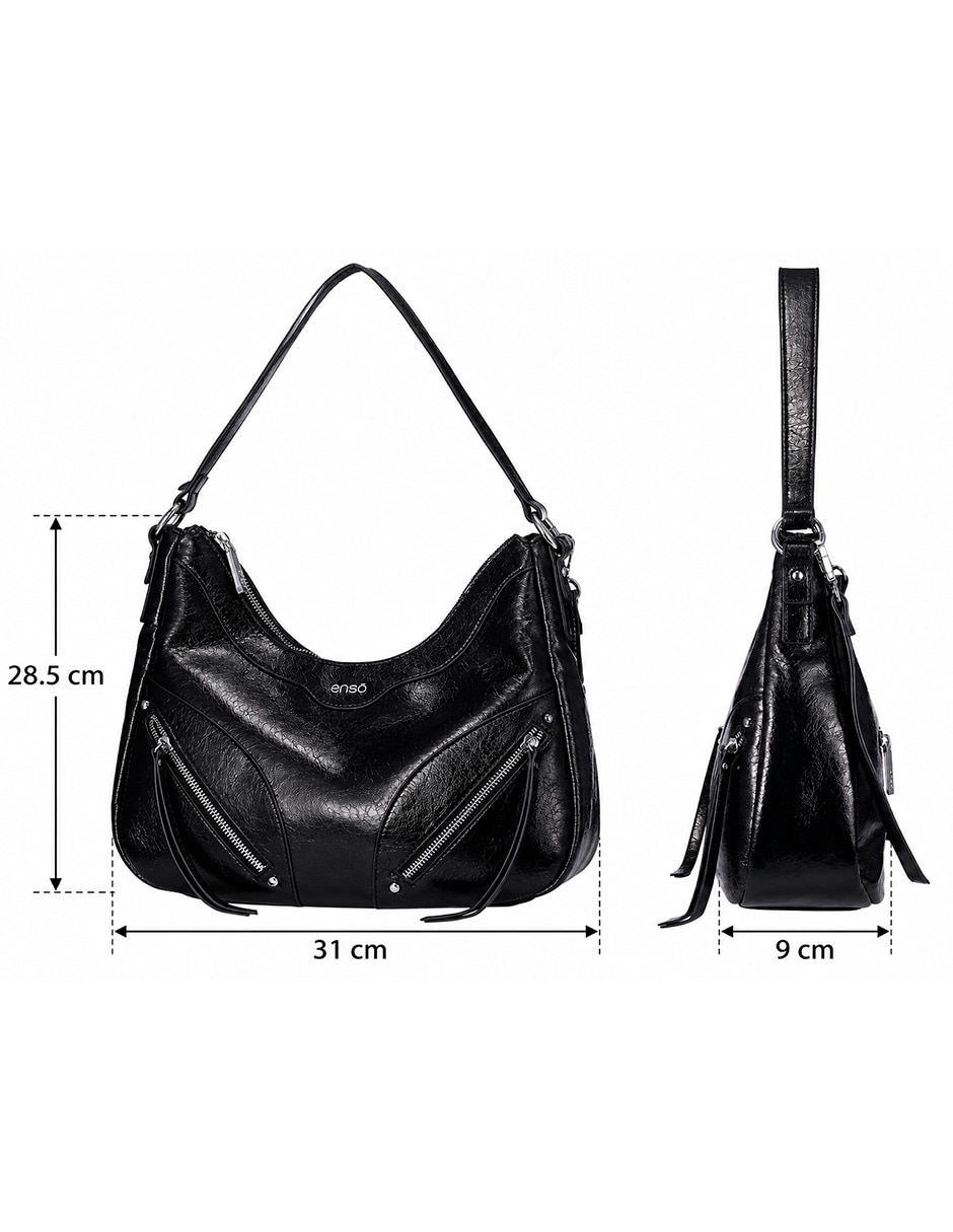 Set/Bolsa Hobo Baguette Fruncida No aplica de Poliuretano para (si aplica) Mujer 6