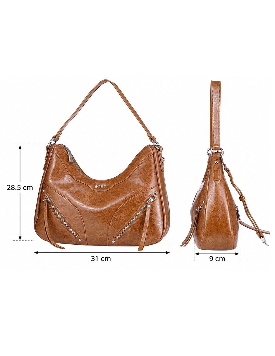 Set/Bolsa Hobo Baguette Fruncida No aplica de Poliuretano para (si aplica) Mujer 6