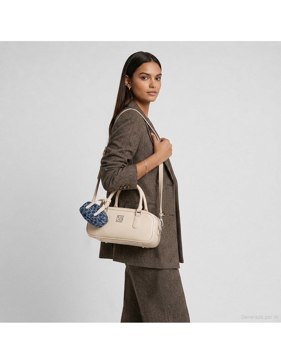 Bolsa bowler talin lisa de piel para mujer