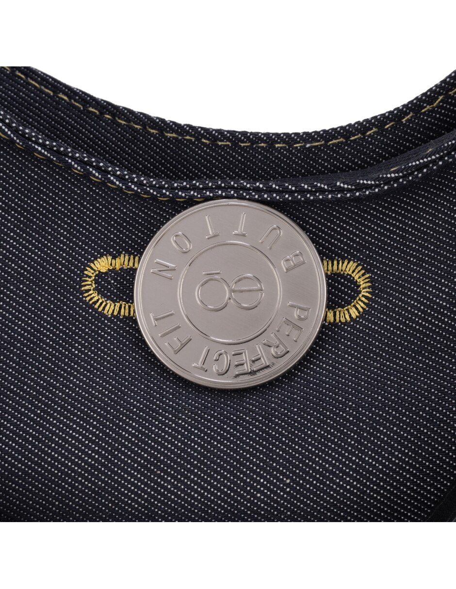Bolsa hobo lina lisa de mezclilla para mujer 5