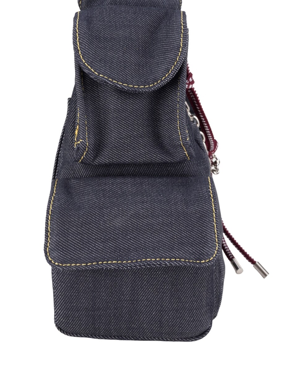 Bolsa hobo lina lisa de mezclilla para mujer 7