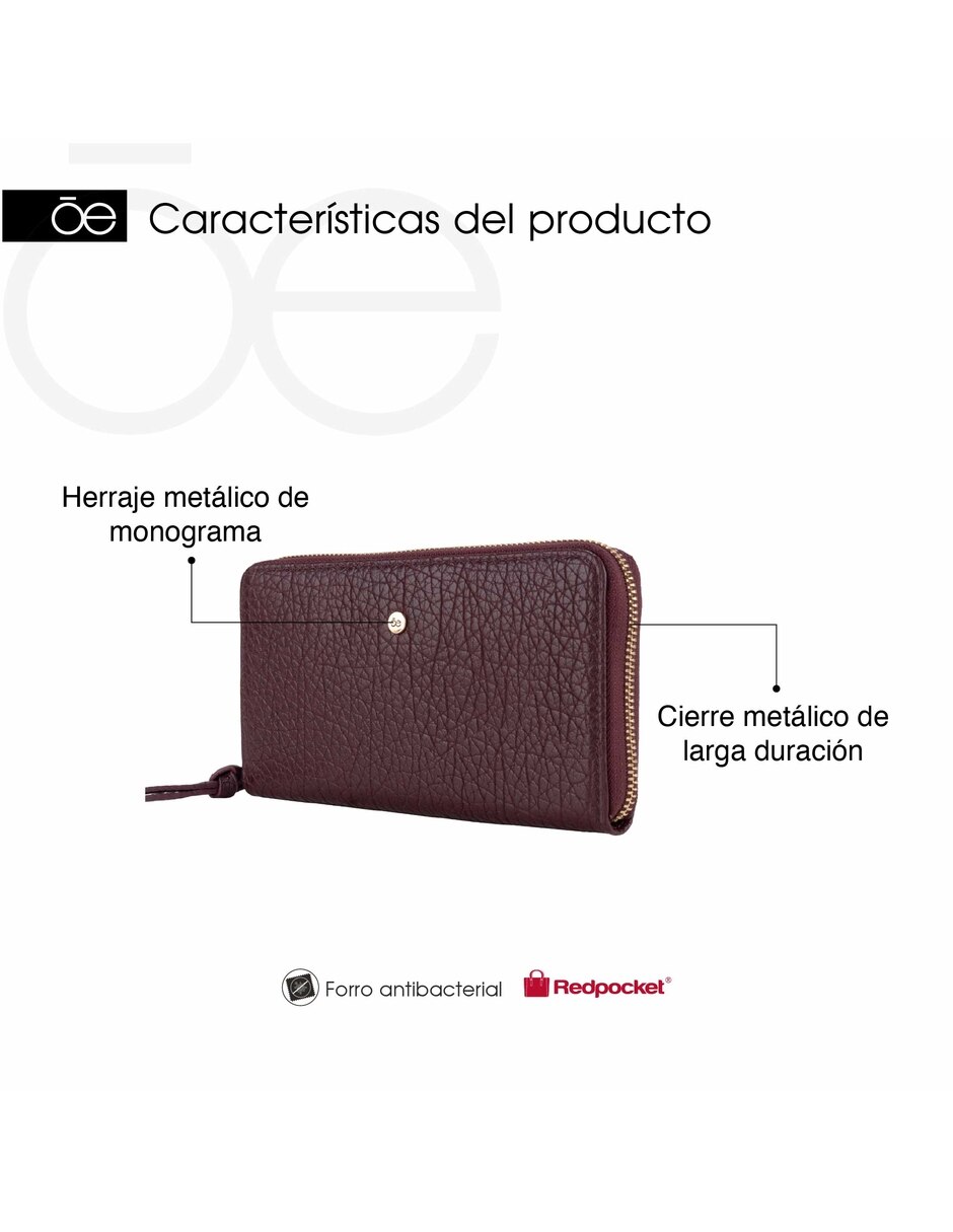 Cartera salmat lisa para mujer 6