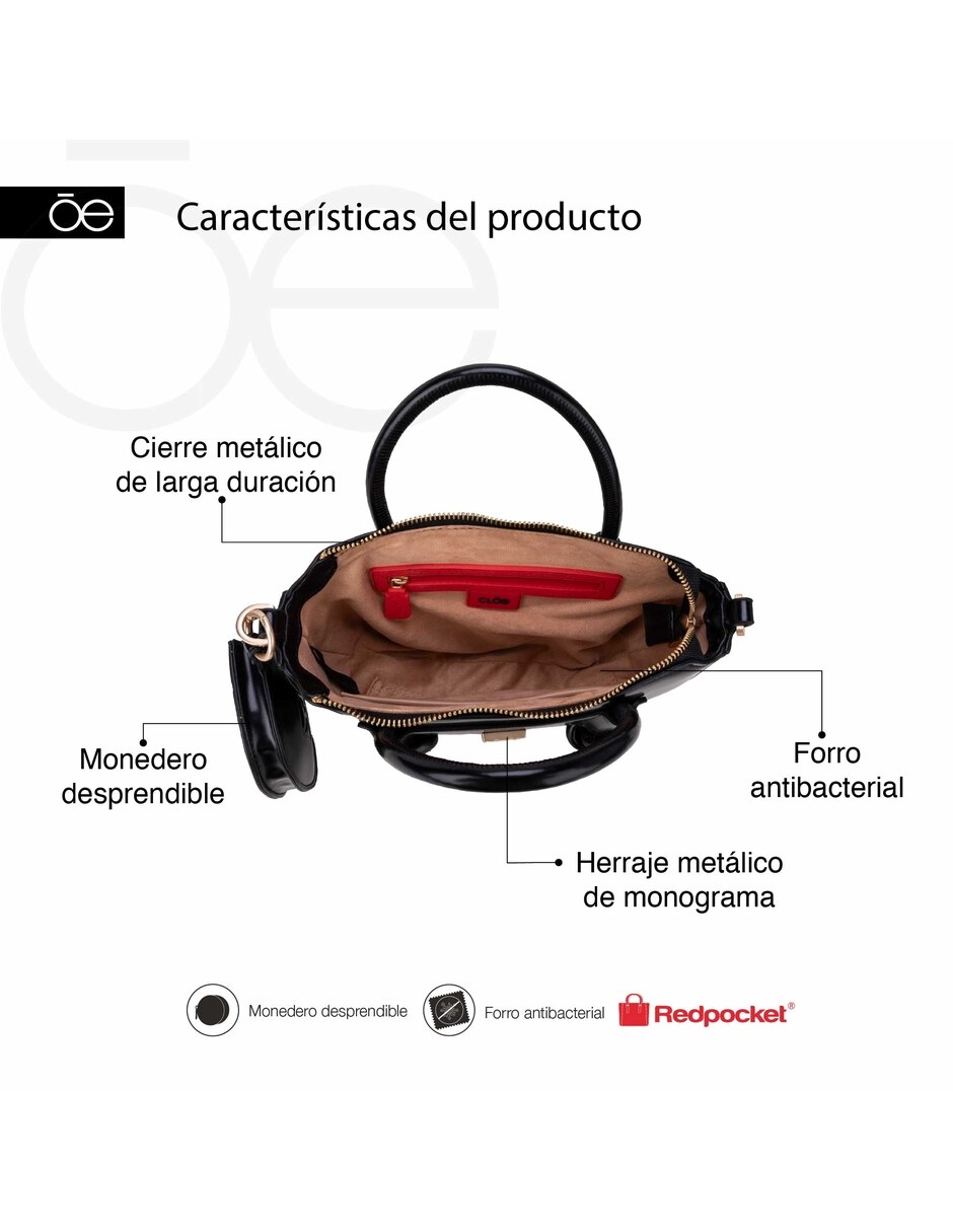 Bolsa shoulder lildania i de piel para mujer 8