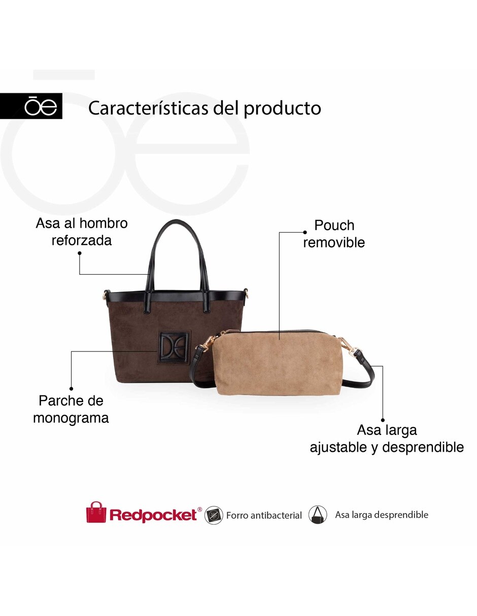 Bolsa tote leen lisa de piel para mujer 9