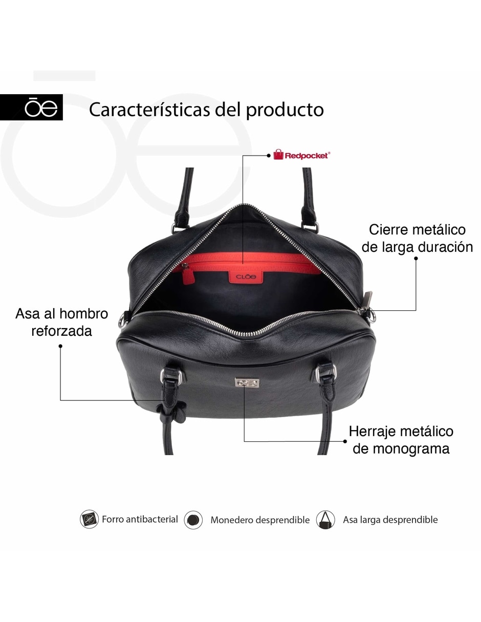 Set/Bolsa Bowler TALIN Lisa de Piel vegana para (si aplica) Mujer 8