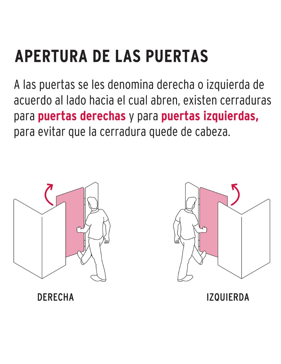 Cerradura sobreponer Hermex CS-92 de derecha e izquierda