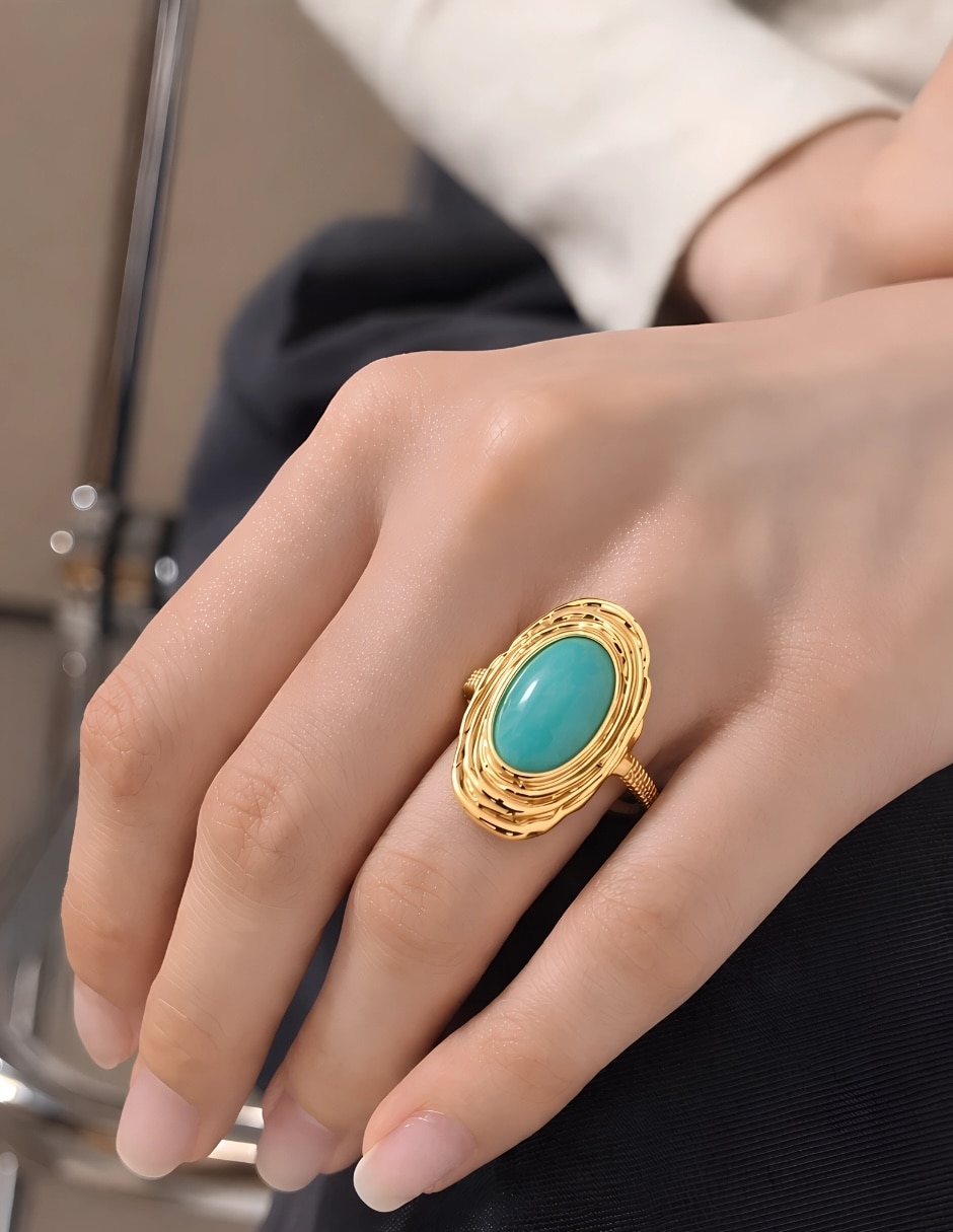 Anillo Yoiko Aura baño de oro