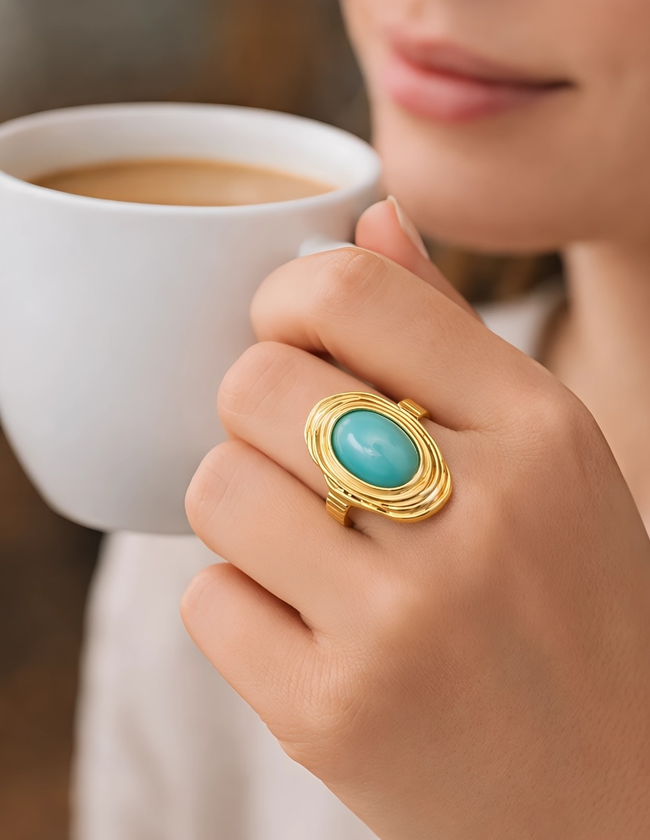 Anillo Yoiko Aura baño de oro