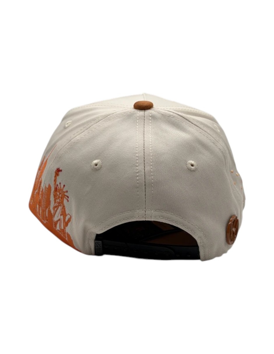 Gorra visera curva snapback casual Sakura Orange para hombre 4