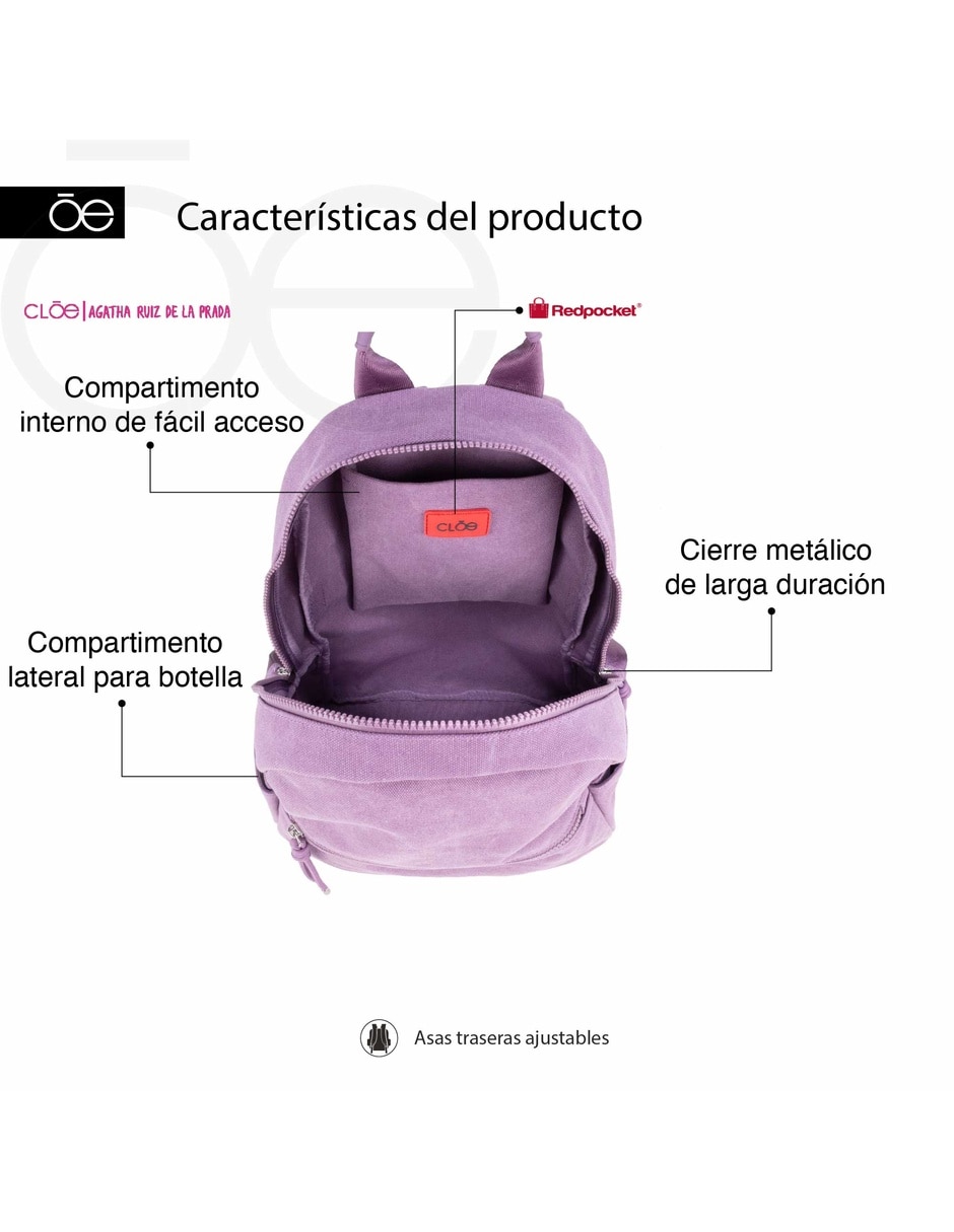 Mochila casual Cloe BTS con Agatha 2026 para mujer