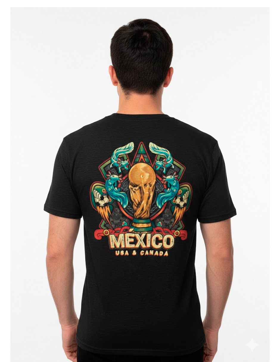 Playera Karani-Art Ajolote Juego Sagrado cuello redondo para hombre