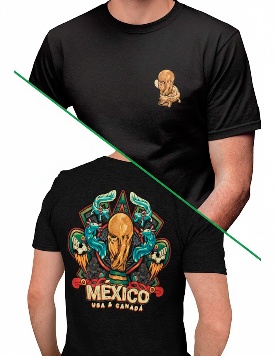 Playera Karani-Art Ajolote Juego Sagrado cuello redondo para hombre