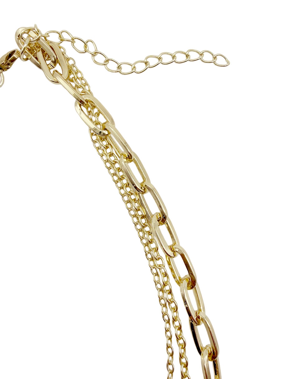 Collar con dije cruz de oro laminado 10 k 5