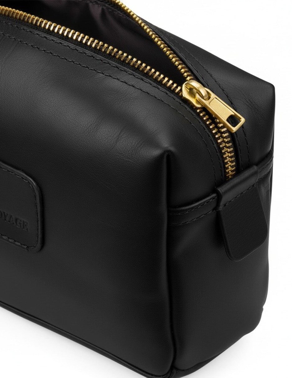 Cosmetiquera multiusos Longvoyage de piel para mujer