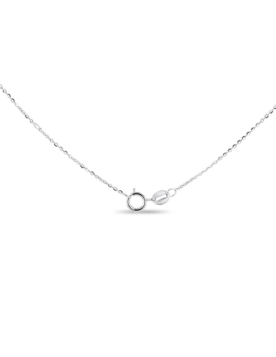 Dije de cruz de oro blanco 14 K 4