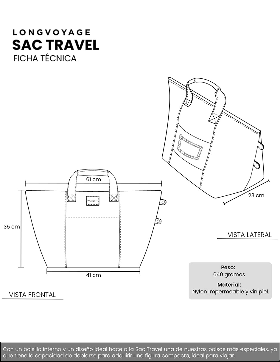 Bolsa tote Sac Travel 2